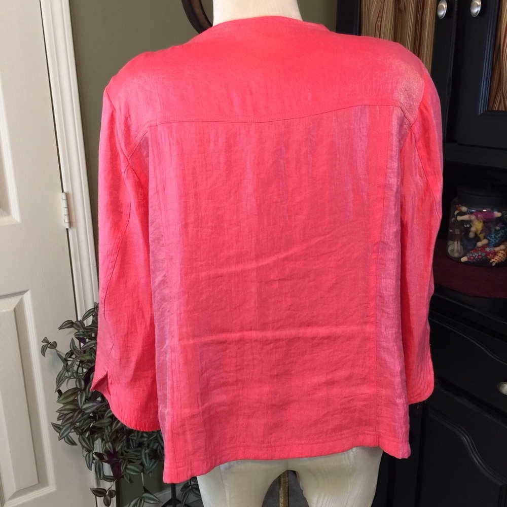 Ruby Rd. Woman Salmon Colored Jacket 16W - Picture 3 of 7